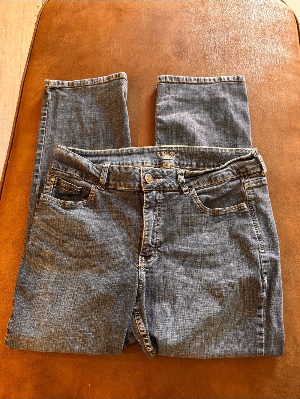 Riders by Lee Women’s Mid Rise Straight Leg Blue Denim Jeans